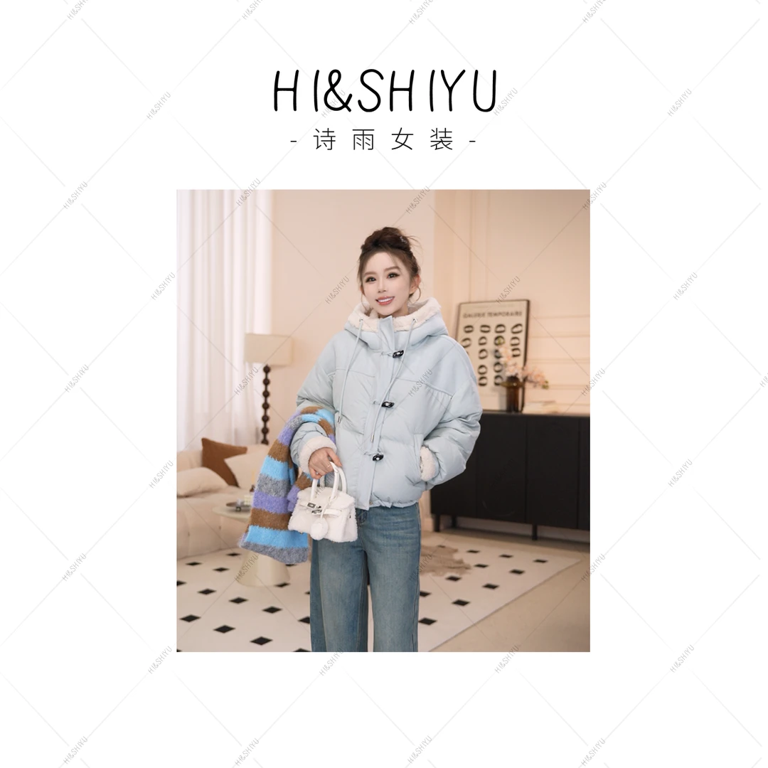 HISHIYU【雪球】2024冬季保暖连帽羽绒服