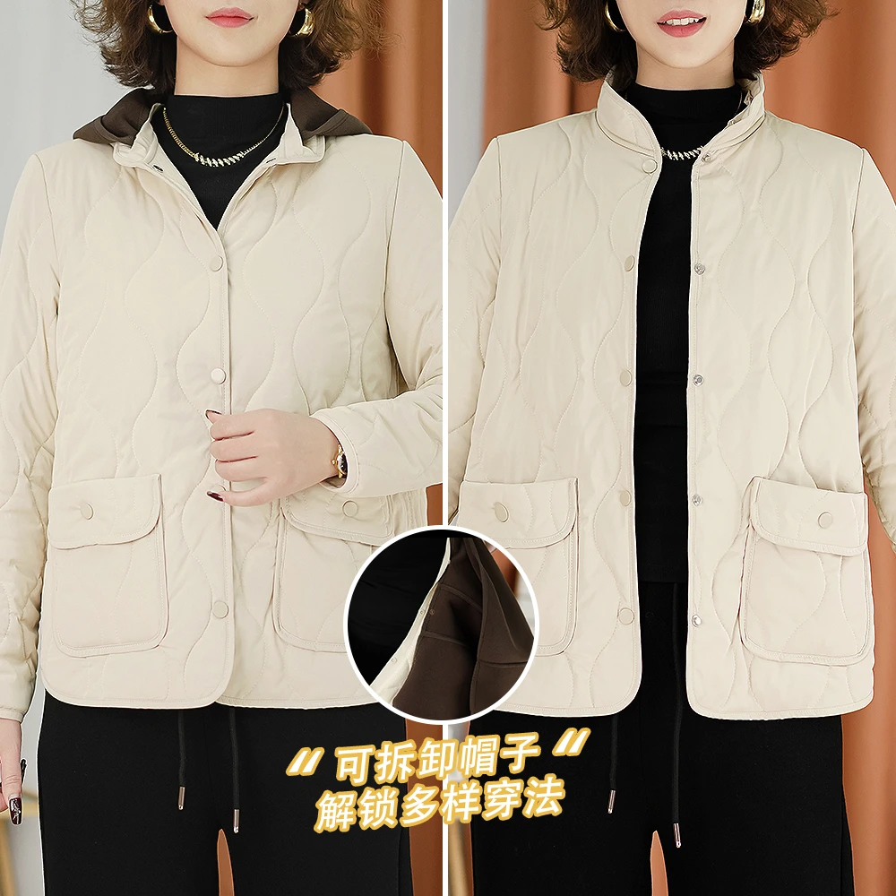 【专柜新品】羊毛外套多色连帽可拆卸宽松休闲防风保暖上衣N7582