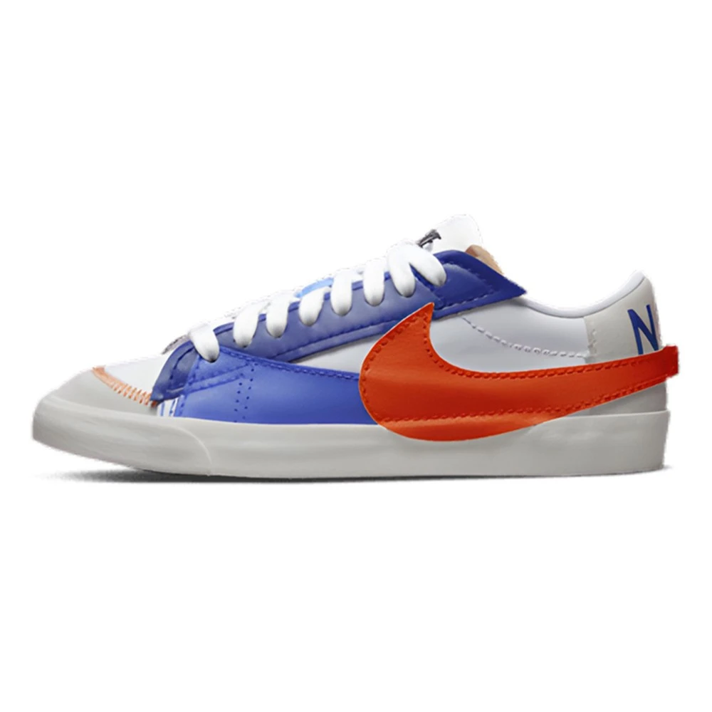 Nike Blazer Low77 Jumbo 经典 低帮 板鞋男款 白蓝橙 DV9122-181