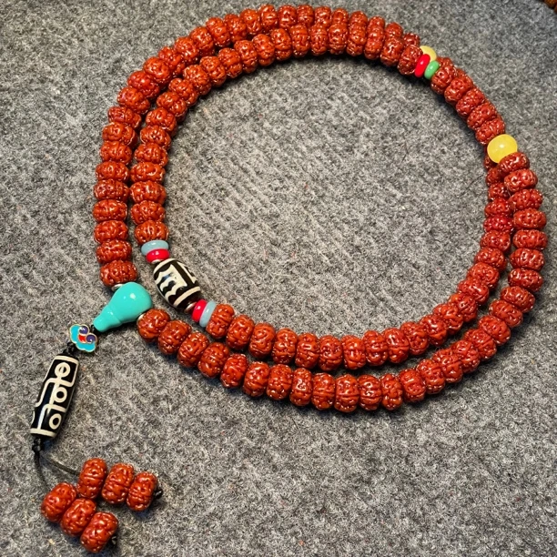 12mm ±（ 机刷盘龙｜金刚菩提｜108颗）