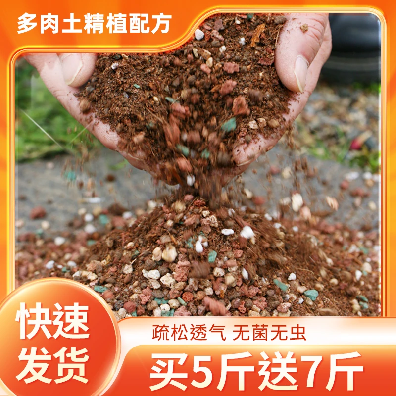 【买5斤送7斤】多肉专用颗粒土控型多肉土疏松透气发根营养土思威博