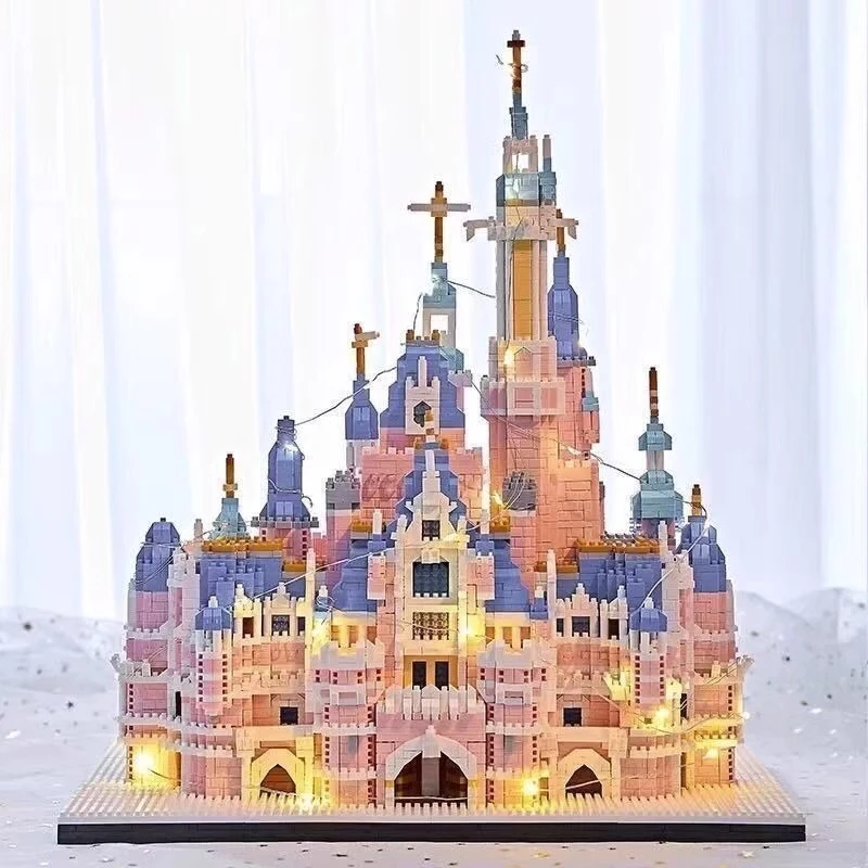梦幻城堡积木大型建筑高难度益智拼装玩具女孩系列8-16岁生日礼物