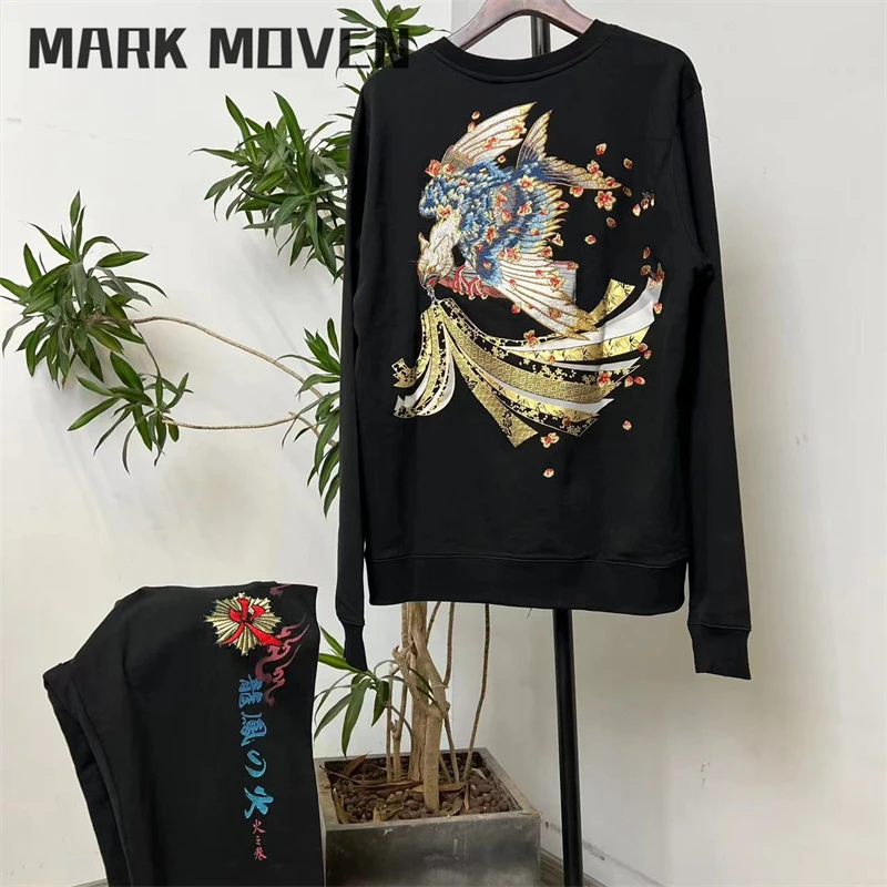 AE-12 超重工刺绣潮牌春款男女同款圆领卫衣 5819