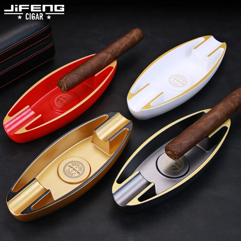 JIFENG雪茄烟灰缸创意个性时尚双口烟缸办公家用茶几欧式持灰烟缸