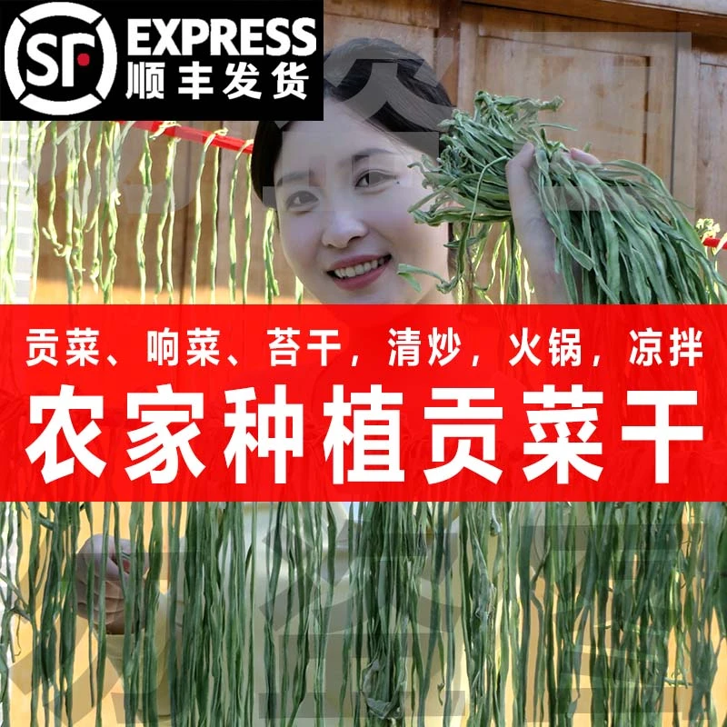贡菜一斤半斤当季新货农家种植贡菜响菜苔干手工去皮太阳晾晒