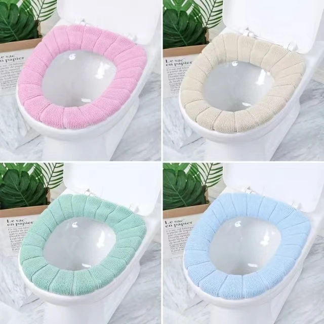 家蜜拉【4条装】加厚秋冬用马桶垫 毛巾 透气家用柔软