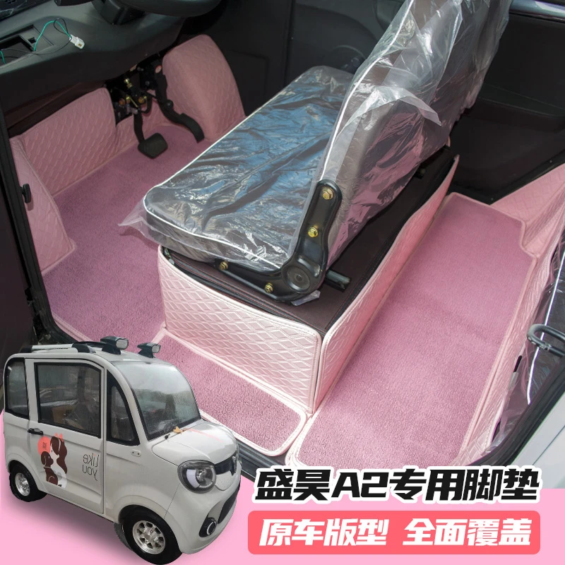 盛昊A2A6A8雷迈大小虎电动车全包围专用脚垫定制环保防滑地垫