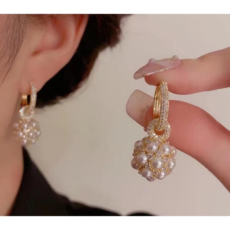 铜合金耳饰 气质轻奢时尚百搭复古法式小众精致耳环ed3216