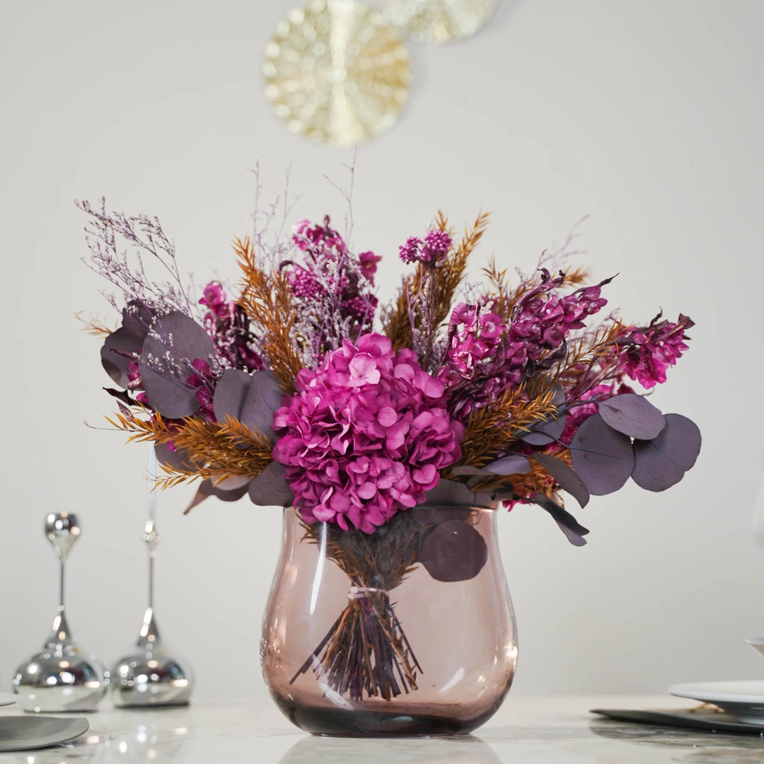 「烂漫」现代客厅餐桌斗柜岛台客厅高级感轻奢风干花永生花家居摆件