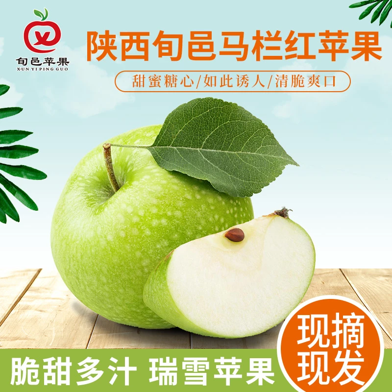 瑞雪苹果新鲜采摘咸阳旬邑马栏红苹果产地直发农户直发应季水果