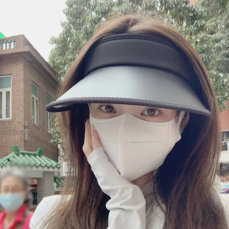 遮阳帽子女夏天防晒帽新款百搭学生高颜值显白骑车骑行防吹翻