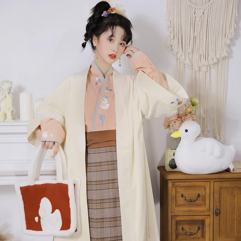 【中秋活动】 柿柿如意鸭 宋制长褙子短衫旋裙汉服齐腰日常