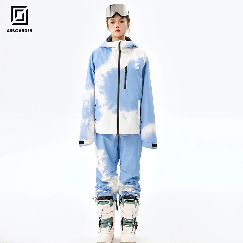ASBOARDER2023【爱心予你】中性3L滑雪服套装防水防风保暖透气