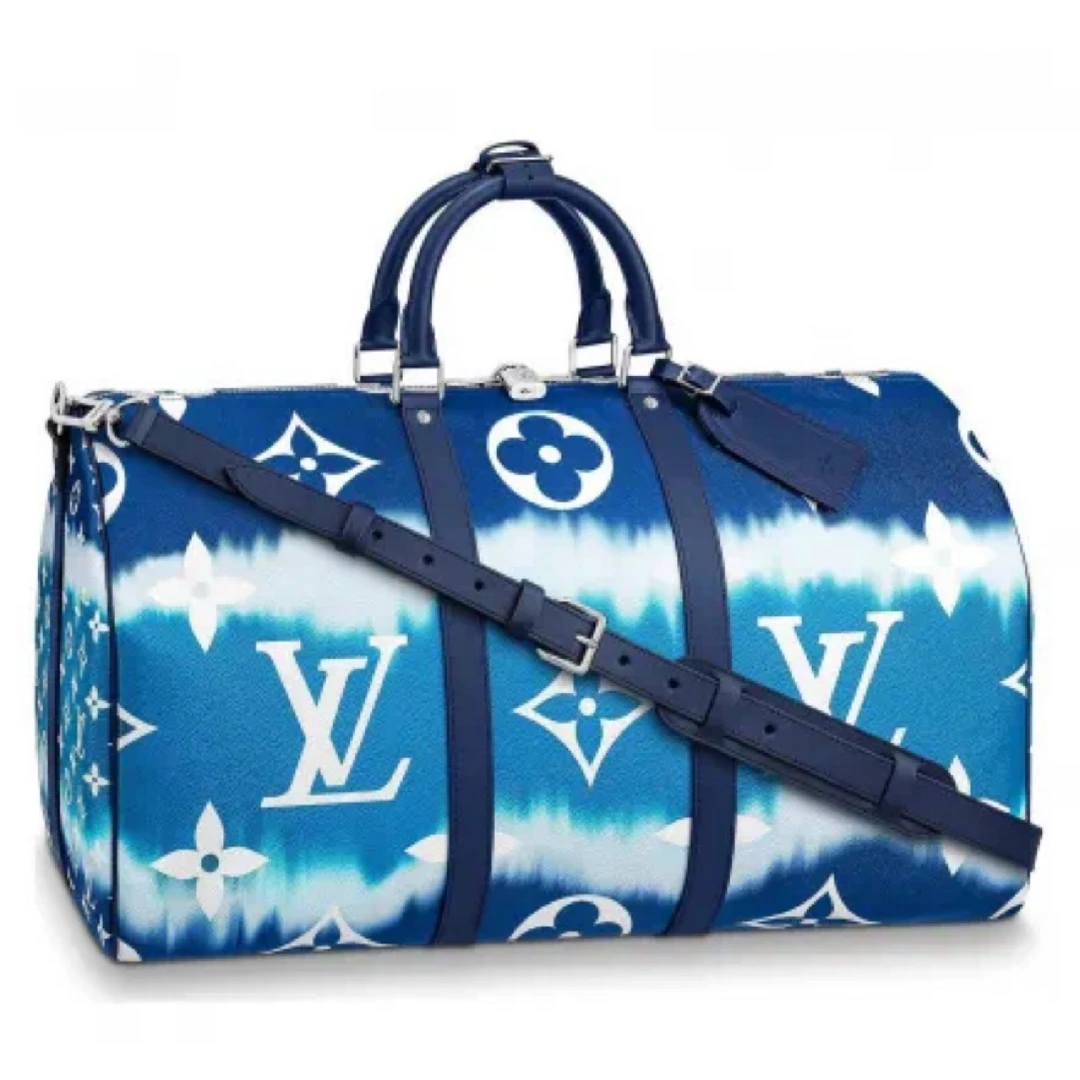 99新 LouisVuitton/路易威登 keep all50 旅行袋扎染水墨/00101