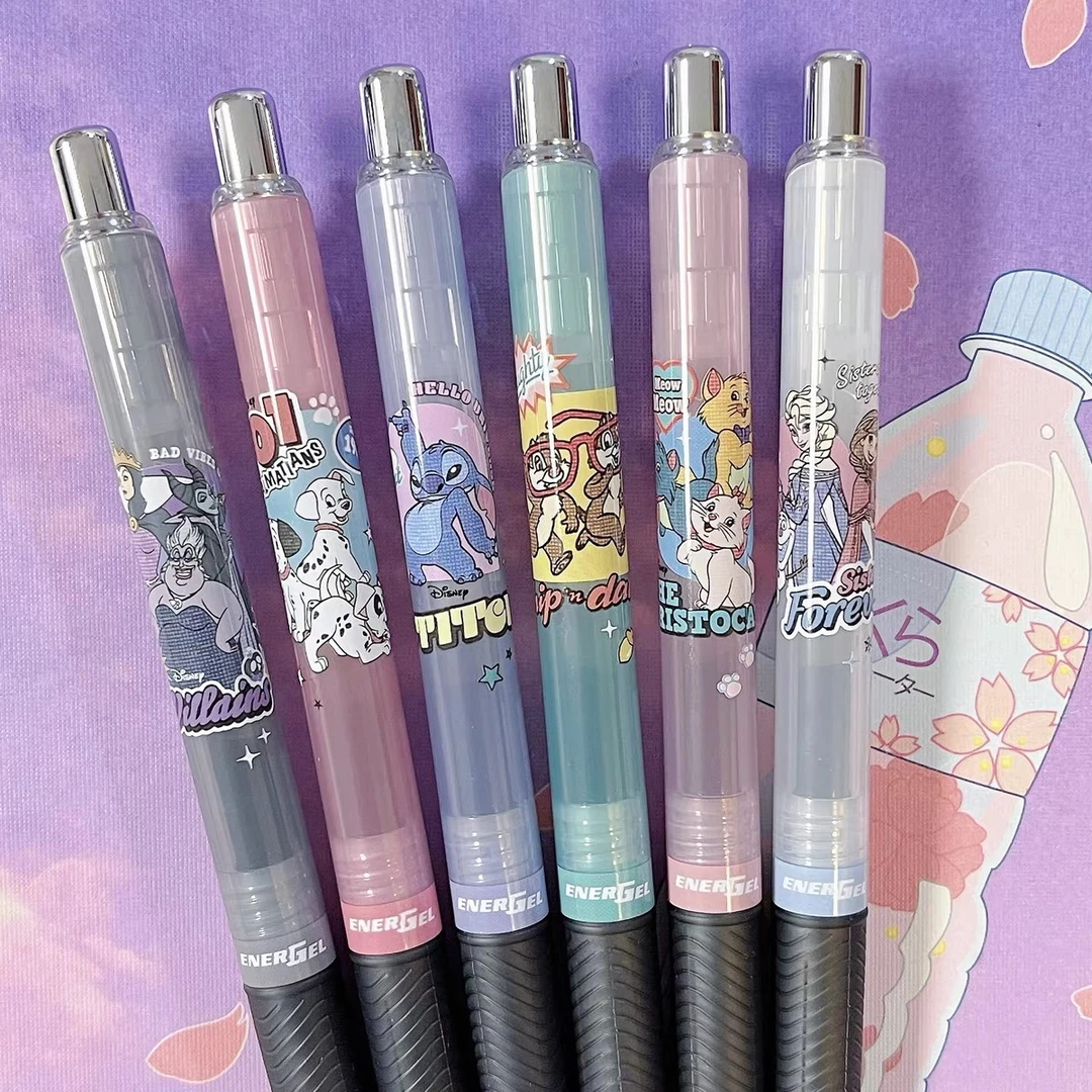 现货日本派通pentel新款半透明史迪仔斑点狗玛丽猫限定中性笔