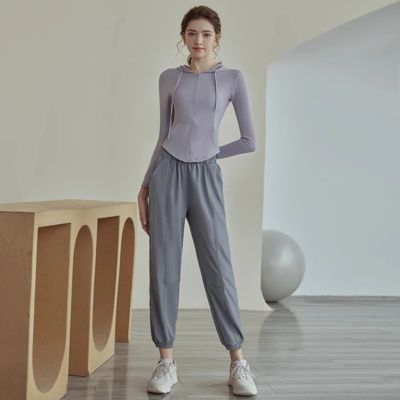 瑜伽服女新款晨跑夏秋运动跑步健身房长袖上衣专业健身服32505