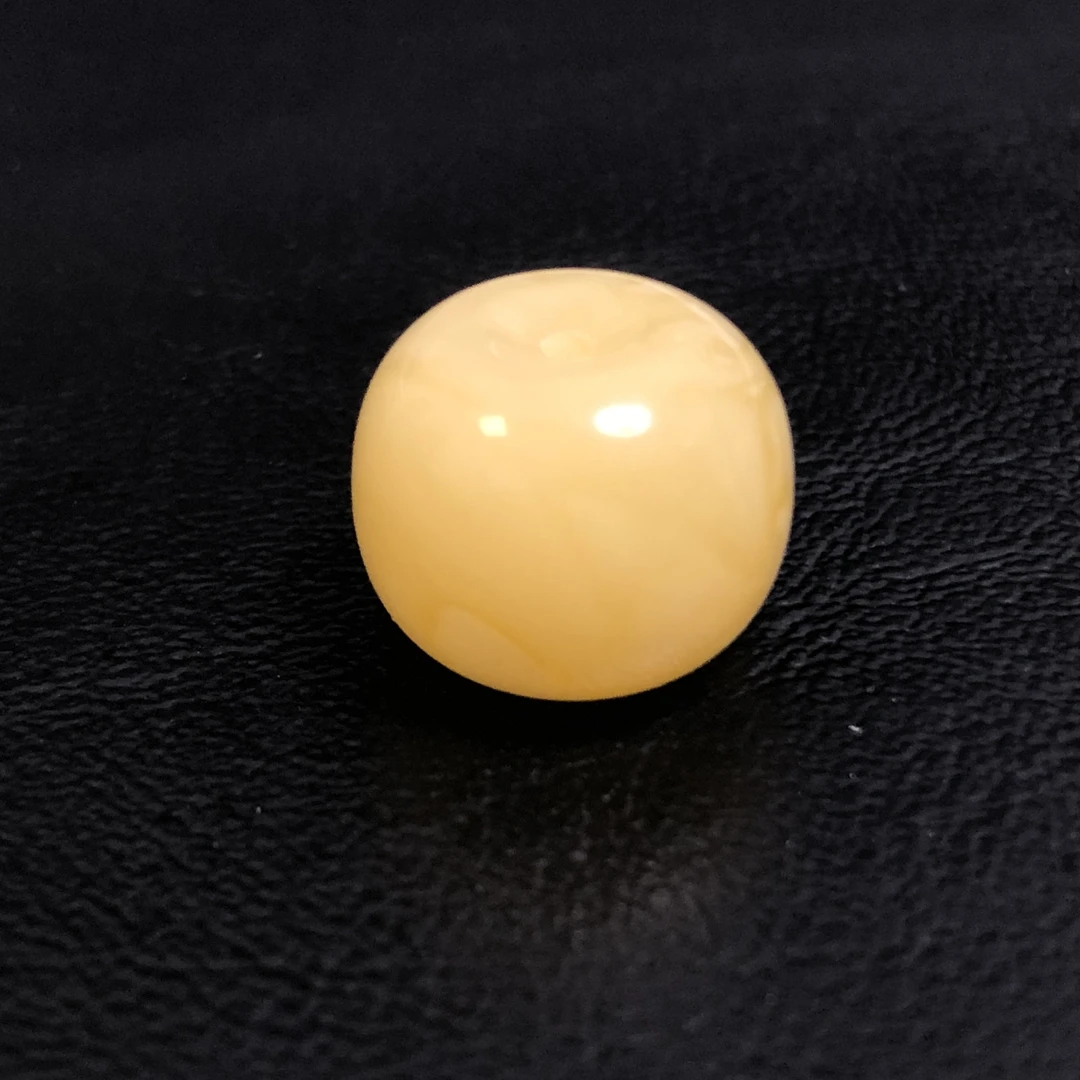 精品俄料满蜡鸡油黄飘花桶珠 14 15mm两个尺寸