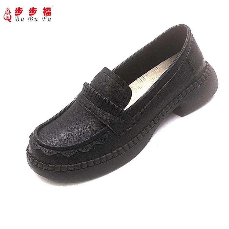 步步福C2-26时尚一脚蹬软底妈妈鞋春秋休闲圆头女单鞋百搭软面鞋