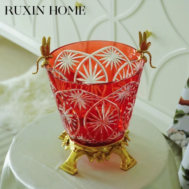 SS 2633A-2 复古欧式冰筒家用手工美式酒店轻奢时尚创意收纳摆件