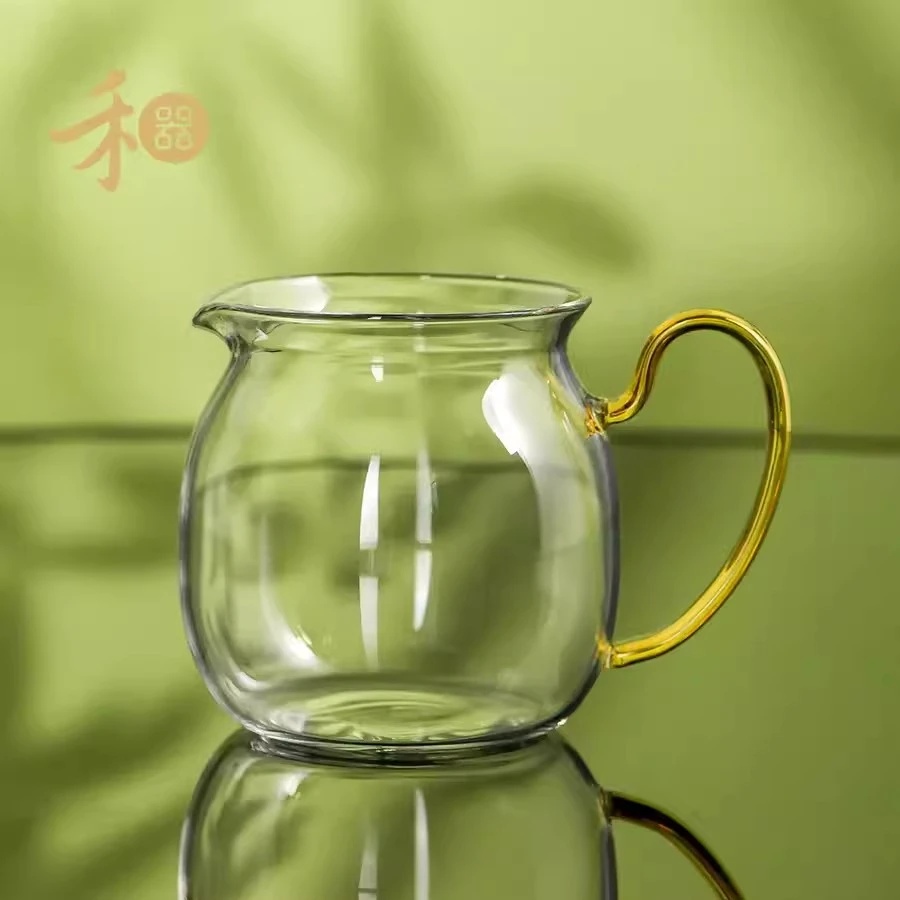 禾器生活茶器 2024新款公道杯 手工高硼硅玻璃茶海 美满茶海