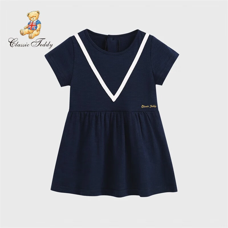 精典泰迪女童连衣裙童装儿童短裙宝宝淑女裙女孩休闲裙子夏款服装