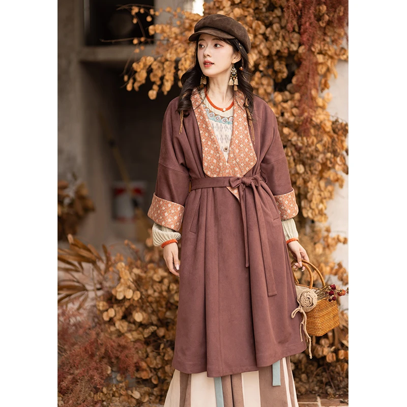 池夏【中国符号:诗年华】唐制披袄圆领褙子24破裙原创改良汉服女