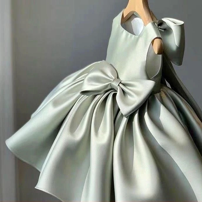 儿童公主裙礼服高端洋气女童婴儿小花童女宝一岁周岁生日晚礼服