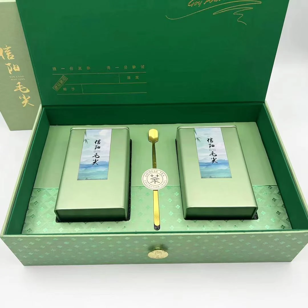 信阳毛尖绿茶礼盒装明前绿茶头春头采