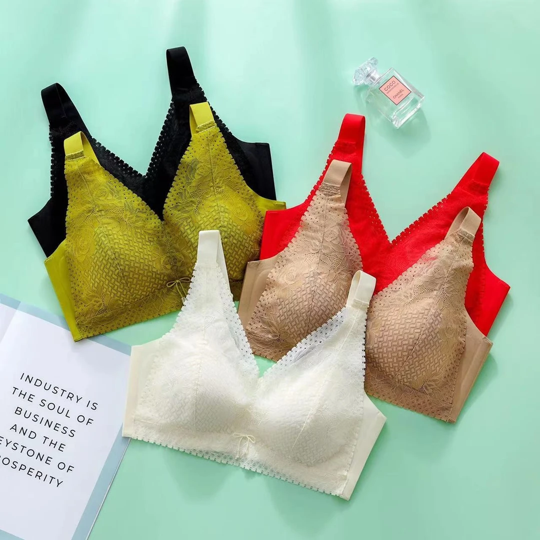 无痕蕾丝养护内衣文胸舒适透气薄款小胸大码通用女士成人内衣文胸