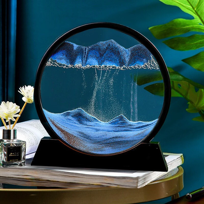 3D流沙画沙漏摆件生活玄关艺术流沙画创意解压办公室桌面轻奢礼物