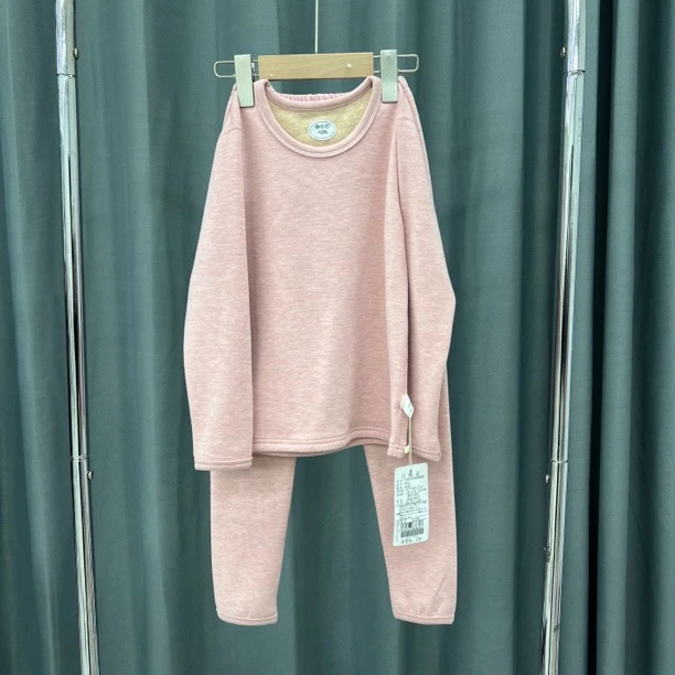 秋冬新款儿童家居服秋衣裤套装女童男童面料舒居家服无骨磨毛保暖