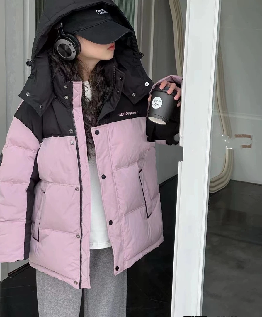 牛家儿童羽绒服女童拼接连帽时尚726 保暖加厚冬季品牌高货可亲子