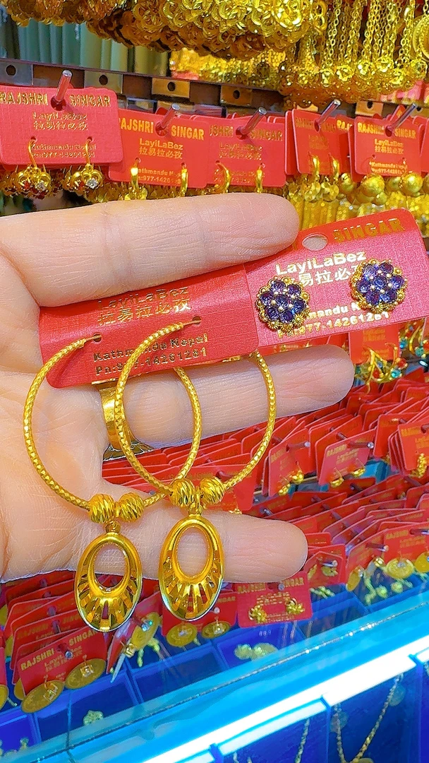 铜合金耳饰 【LayLaBez】不掉色复古气质镀金耳饰不掉色百搭精美