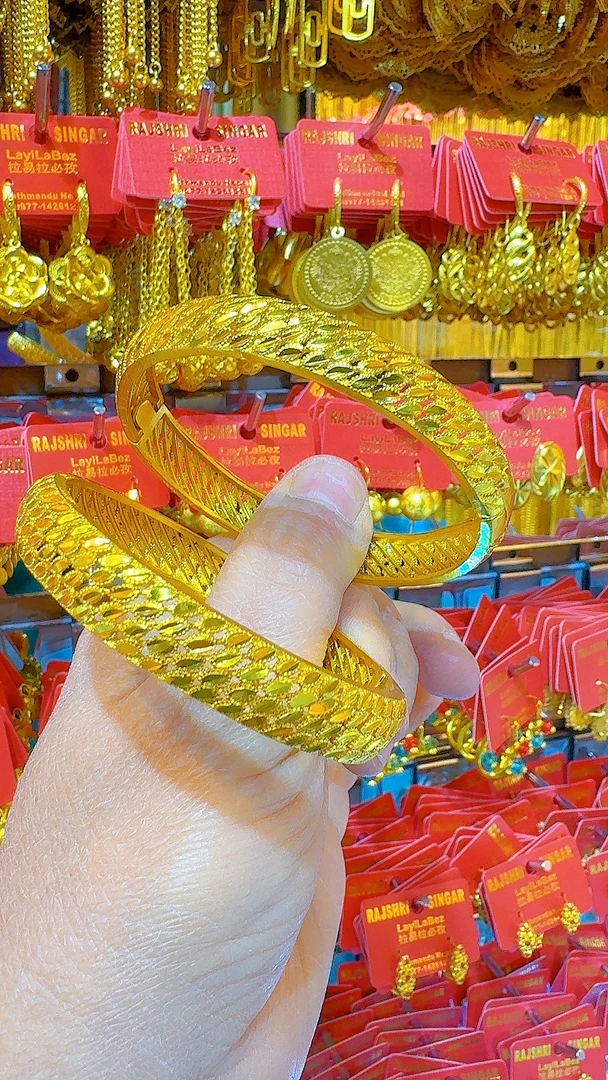 铜合金手链 【LayLaBez】不掉色镀金手链古法简约复古马鞭设计潮流