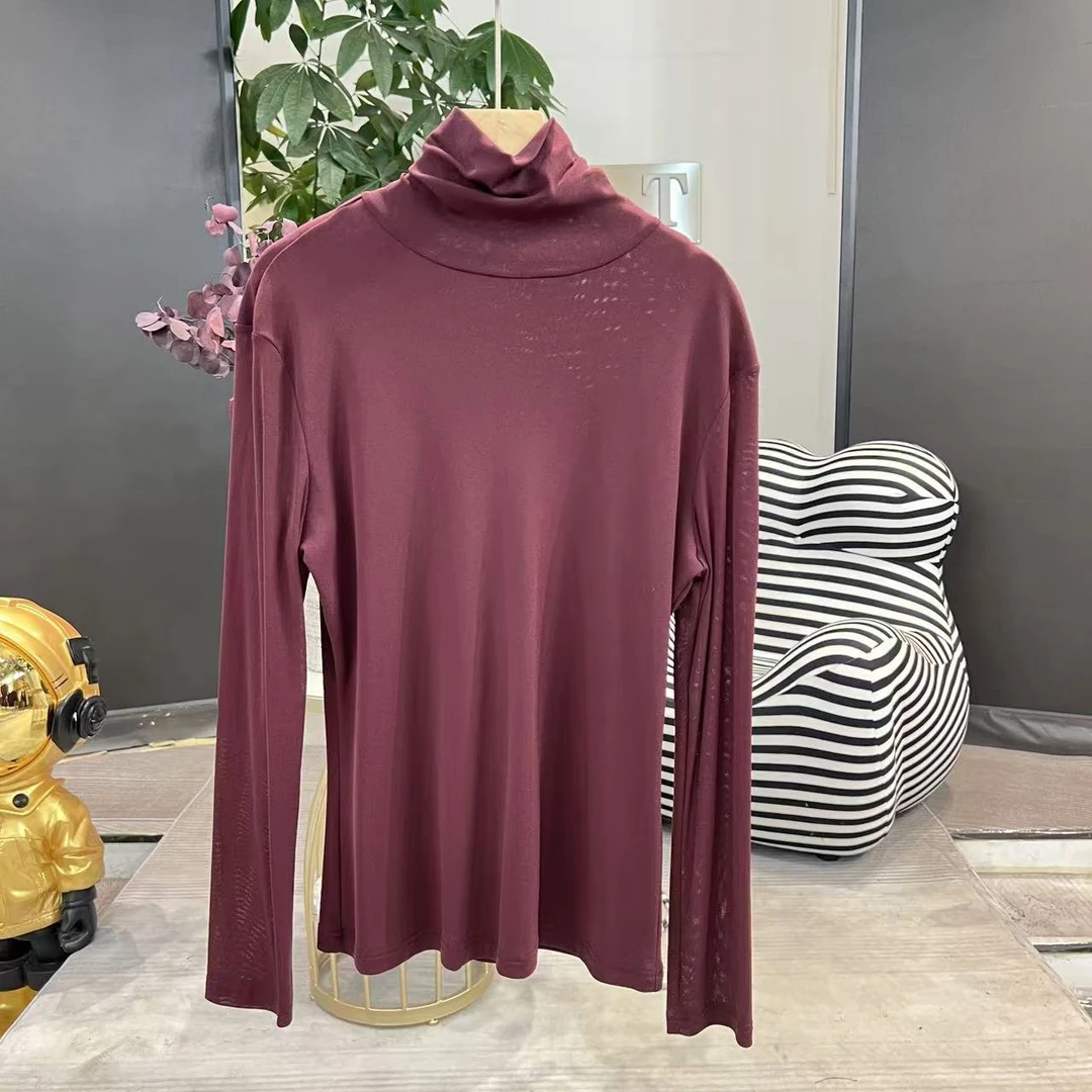 FL长袖针织时尚休闲百搭女士修身半高领打底【85006】