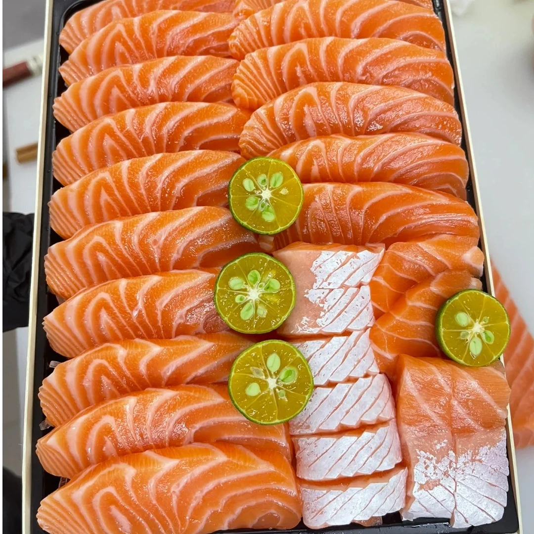 优到中段150g+鱼腩150g 生鲜冰鲜挪威三文鱼 现切刺身拼盘三文鱼