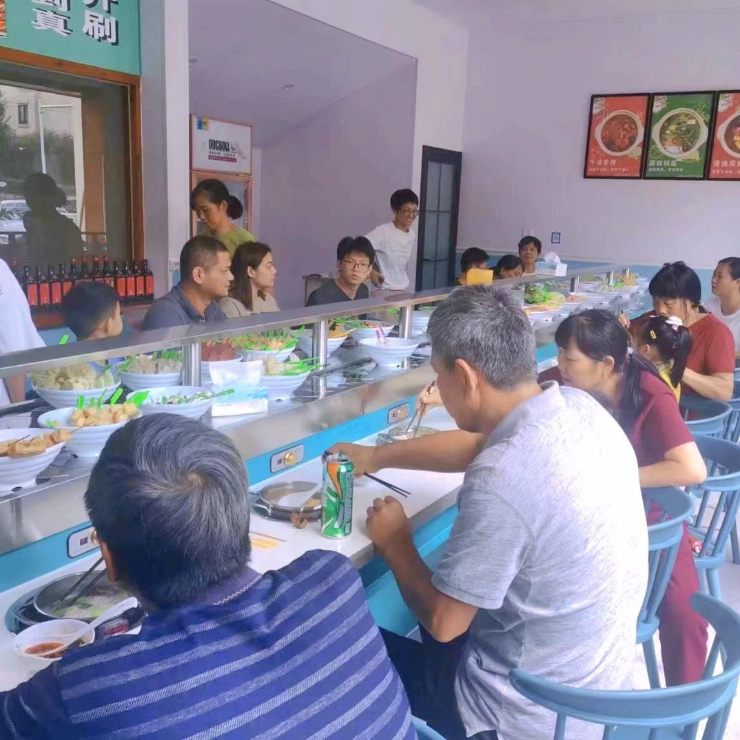 旋转设备全套商用旋转小火锅专用锅不锈钢自助餐台串串香涮烤一体