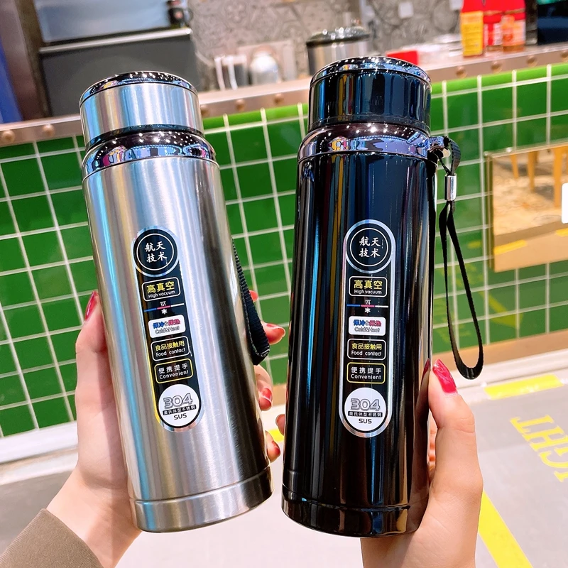 家用保温杯不锈钢过滤保温杯大容量户外便携车载水杯学生保温杯子
