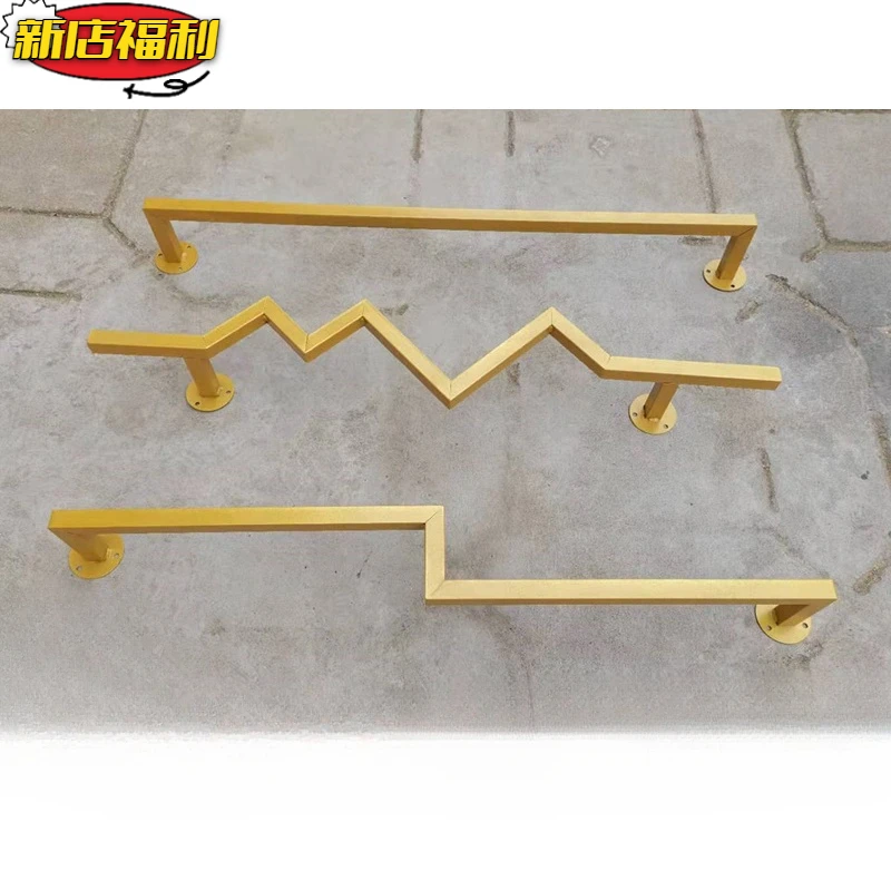 服装店上墙正侧挂组合女装童装货架墙上展示铁艺壁挂式衣架墙服装