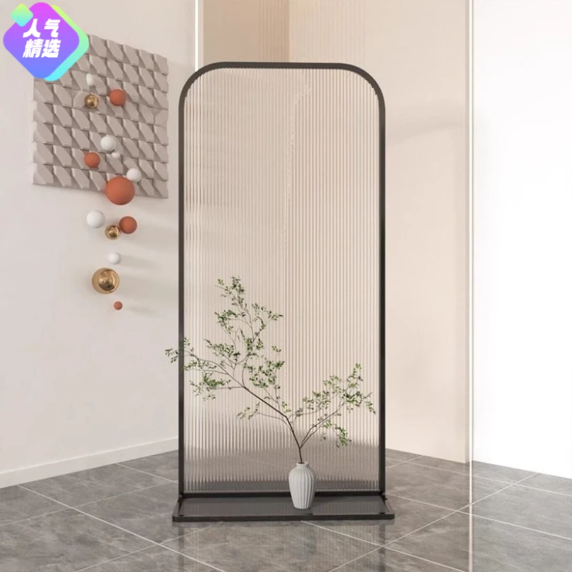 可移动现代简约屏风进门入户客厅玄关家用边卧室长虹玻璃隔断