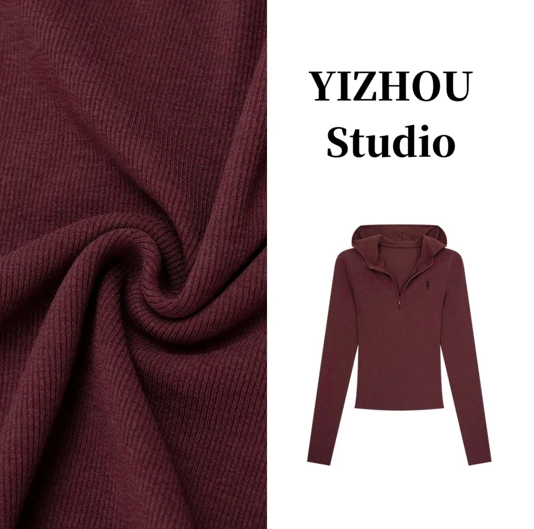 2024秋冬新款百搭亲肤绒感加厚拉链磨毛连帽衫