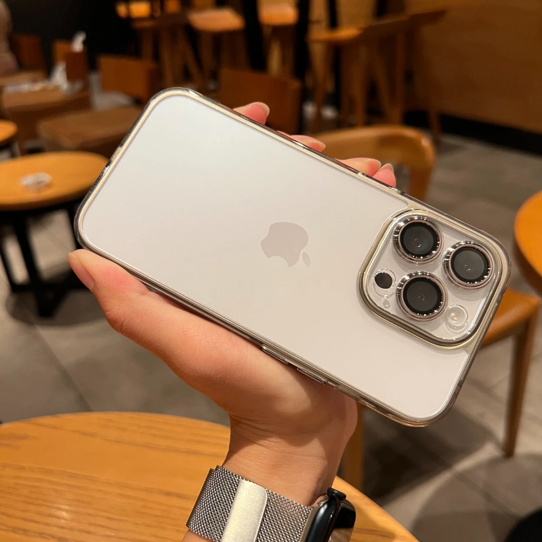 高清手机壳透明简约全包ins防摔适用苹果15promax/13/14奢华软壳