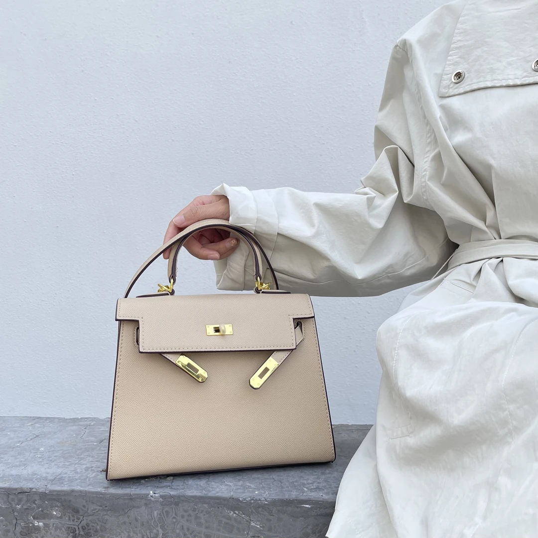 BVN【手掌纹】2024凯莉包轻奢时尚优雅简约单肩斜挎手提包