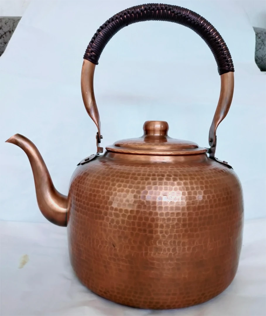 烧水壶铜壶手工锤点5L大容量燃气铜壶加厚纯紫铜大号烧水加汤壶