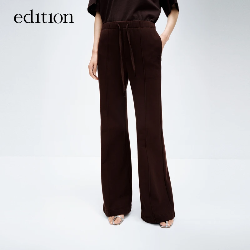 【金拐子专属】edition休闲裤纯棉阔腿运动风喇叭卫裤#EBD1PATT06