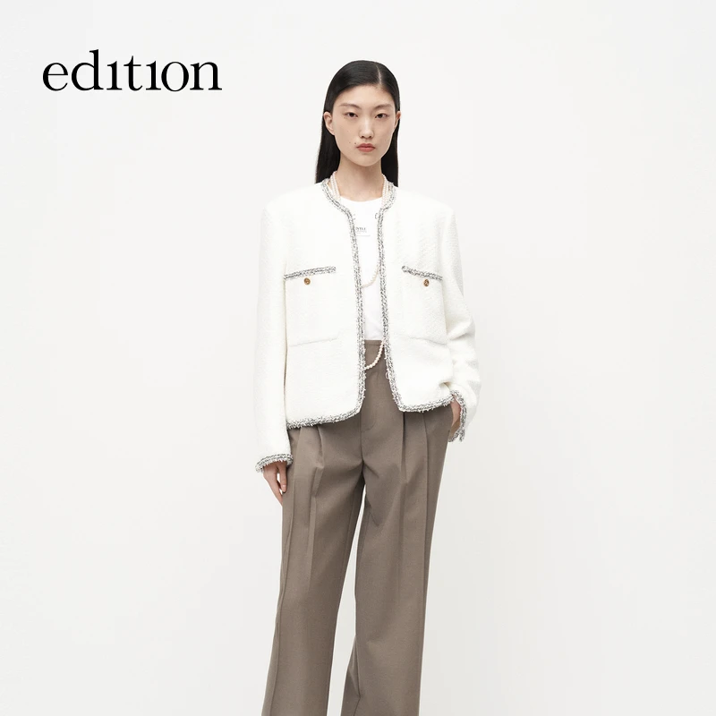 【陈大可】edition小香风花纱鹅绒羽绒服#EBC3EIN004