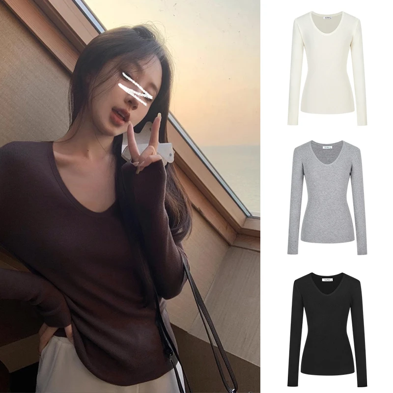 MosesQueen/魔西女王软糯细腻针织打底衫高级感葡萄紫鹅蛋脸上衣