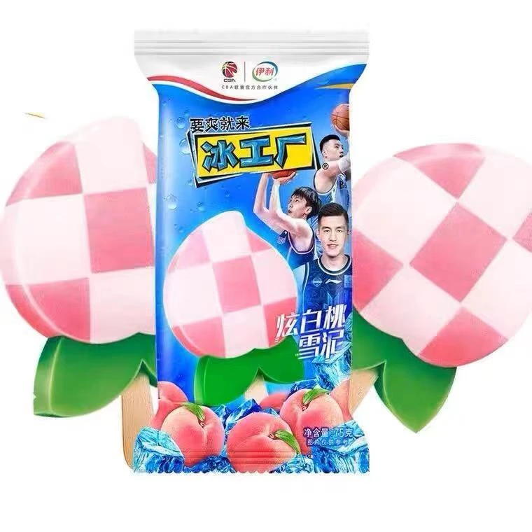 （3支）伊利冰工厂炫白桃雪糕75克*3支