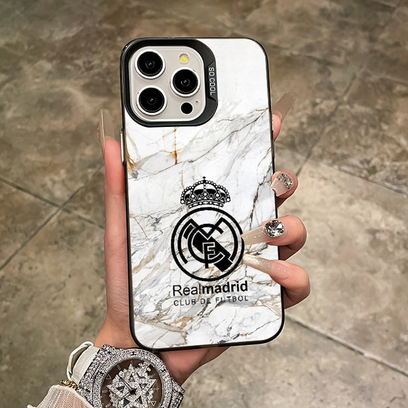 磁吸支架皇马队徽16苹果15promax手机壳iphone17硬11三星S23+小众