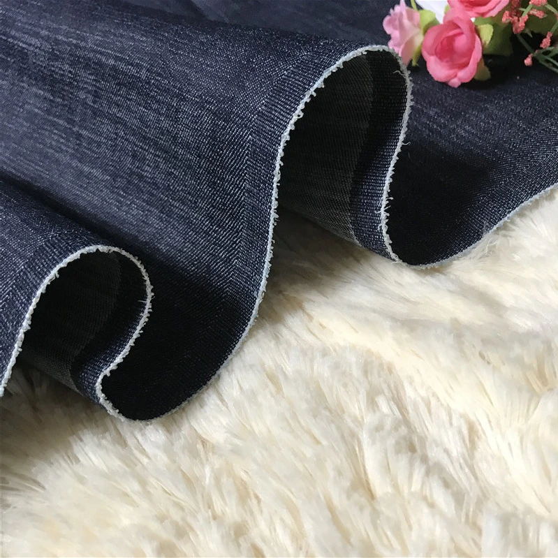 高弹力牛仔布料面料服装裤子面料布料纯棉加厚牛仔布料面料包黑色